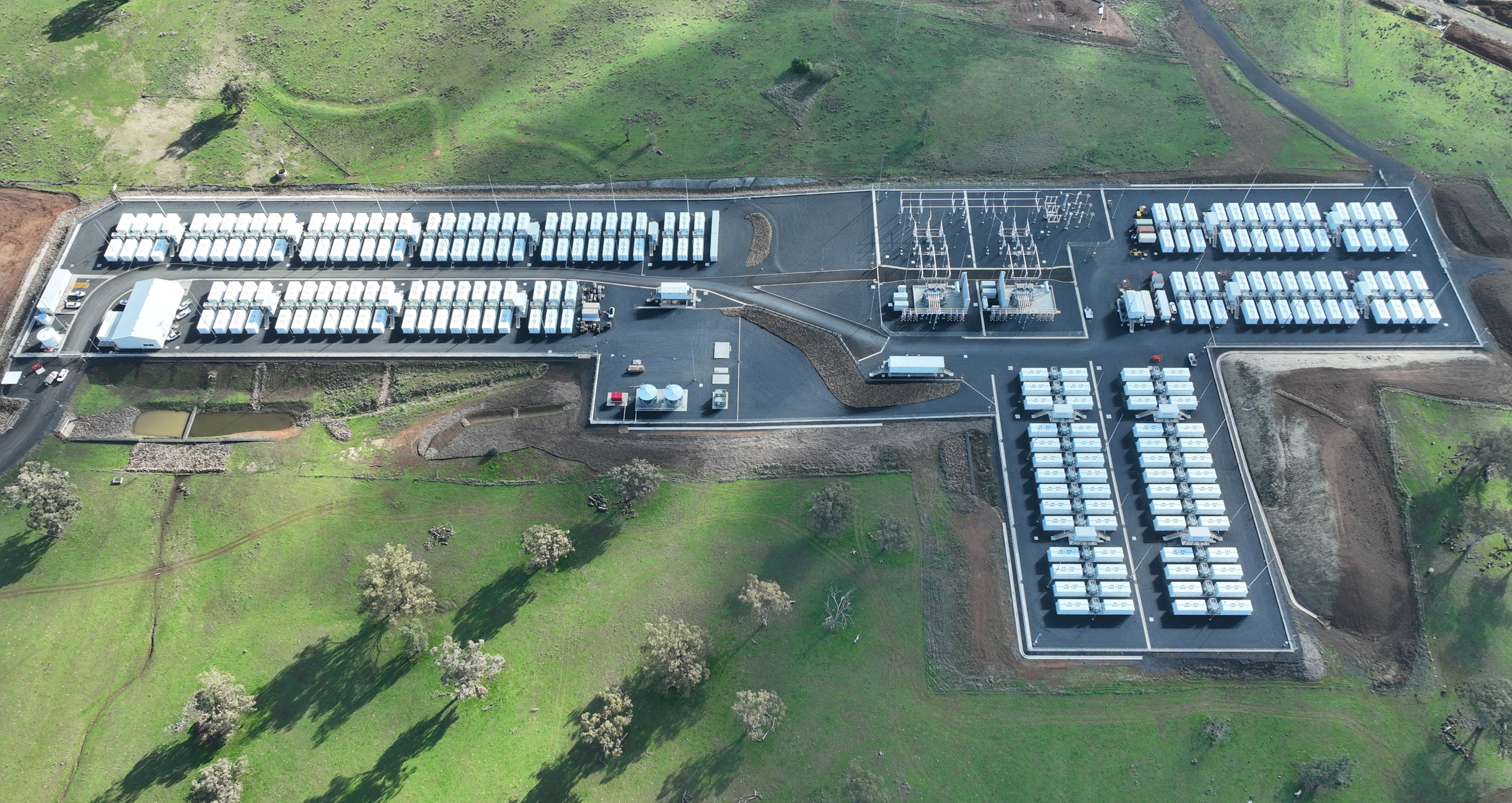 A CGI render of the Orana BESS site