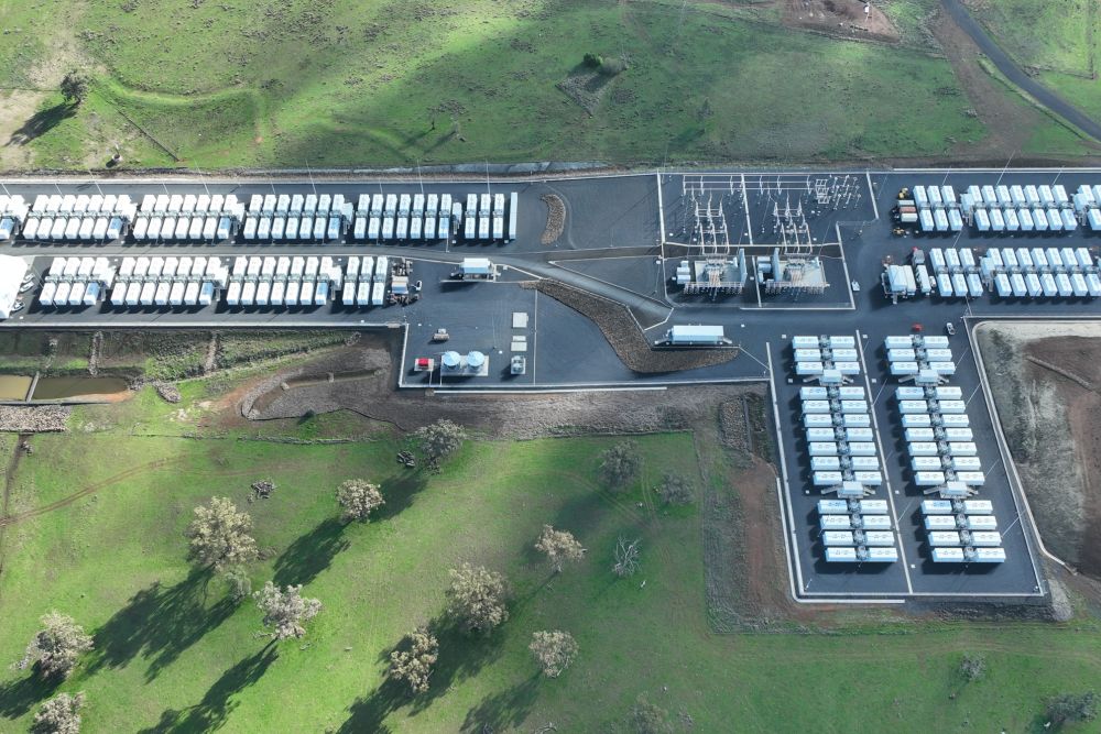 A CGI render of the Orana BESS site