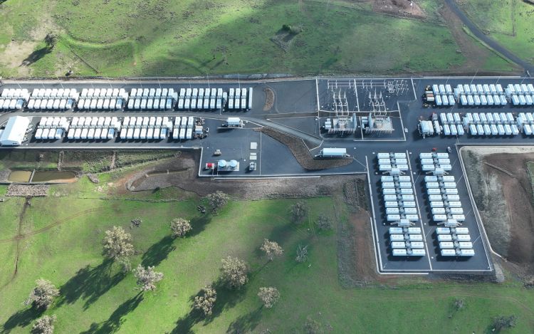 Aerial overview of the Orana BESS
